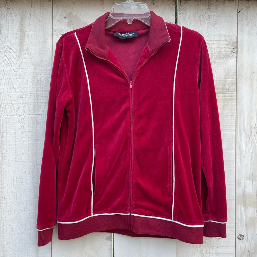 Vintage velvet Sag Harbor track jacket